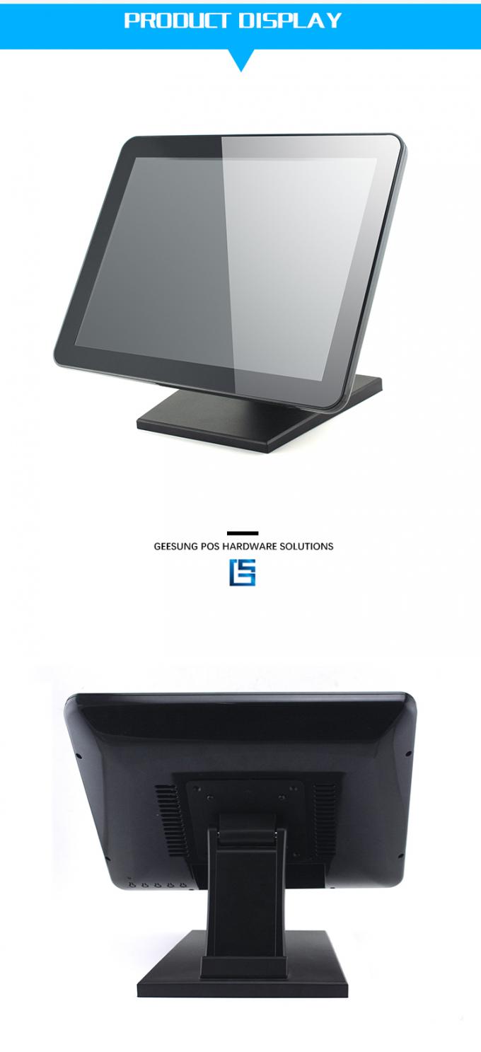 Fábrica do painel liso completo de Hd do écran sensível de uma posição Lcd Tft de 15 polegadas monitor capacitivo do tela táctil