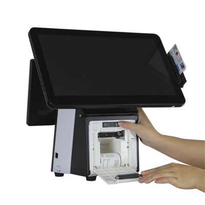 Windows Desktop 300cd/m2 Touch Screen POS Terminal With Printer Retail Epos Systems